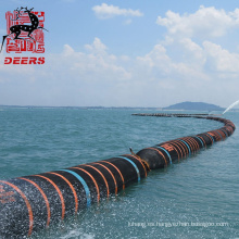 Manguera flotante costa afuera Proveedor de mangueras de dragado de caucho para proyectos de dragado